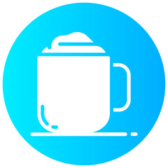 cappuccino round glyph vector icon