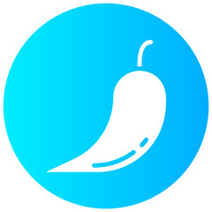 pepper round glyph vector icon