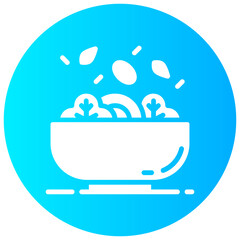 Fototapeta premium salad round glyph vector icon