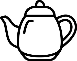 Obraz premium tea pot, icon outline