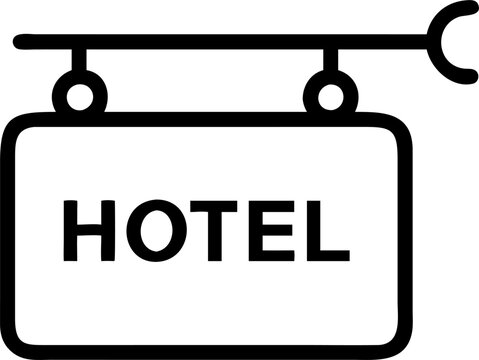 otel oda simgesi, icon outline