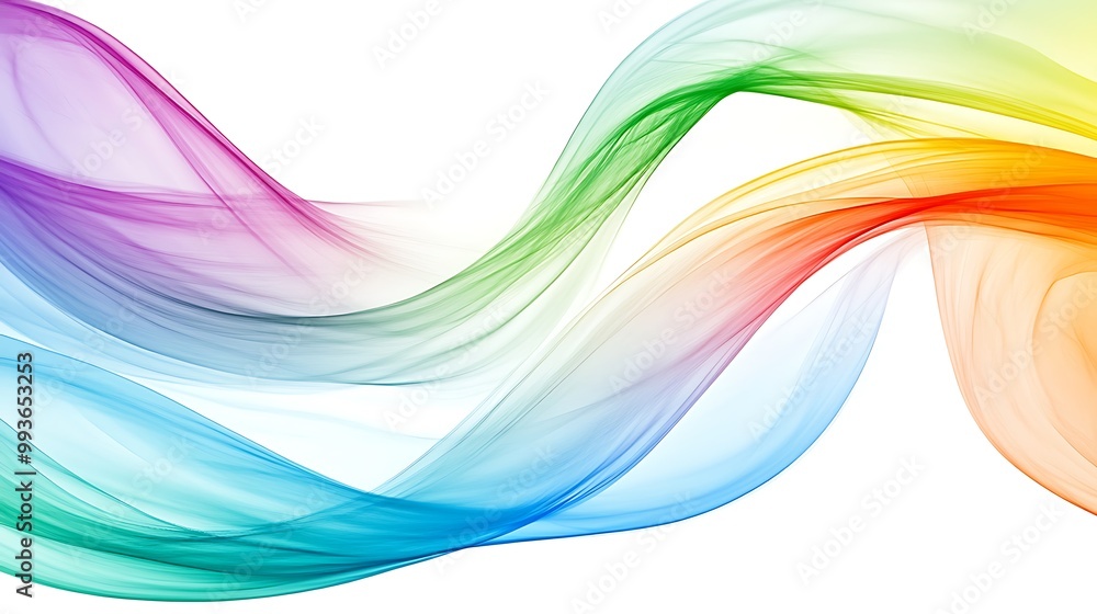 Poster abstract colorful wave background with smooth flowing lines.