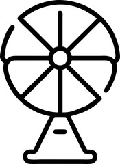 minimalistic icon wheel of fortune, icon outline