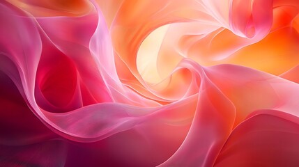 Obraz premium Abstract background of pink, orange, and yellow fabric.