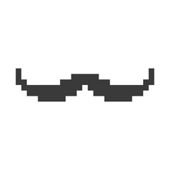 Obraz premium black hairy moustache pixel art