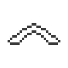 black hairy moustache pixel art
