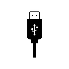 usb plug icon. usb connector symbol. data transfer computer usb drive symbol. portable storage pendrive device icon suitable for apps and websites