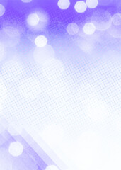 Purple white bokeh vertical template for backgrounds, social media, events, art work, poster, banner, promotions, and online web Ads