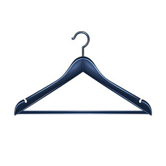 flat illustration of a single coat hanger minimal style, white background.