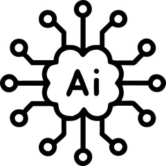 logo ia, icon outline