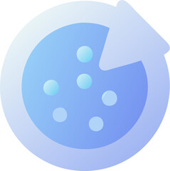 pizza icon, icon colored shapes gradient