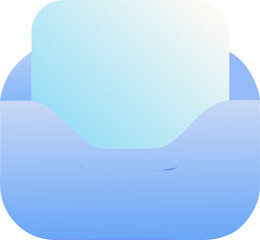 Naklejka premium inbox, icon colored shapes gradient