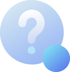 question, icon colored shapes gradient