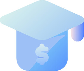 educacion financiera, icon colored shapes gradient