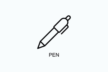 Pen Vector Icon Or Logo Illustration