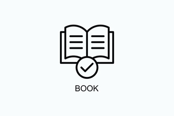 Book Vector Icon Or Logo Illustration
