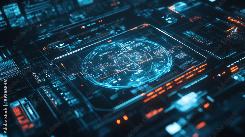 Poster a digital security system uses a heads-up display (hud) to show real-time information. this system c