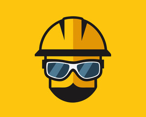 safety symbol. helmet icon. labor logo. vector eps.
