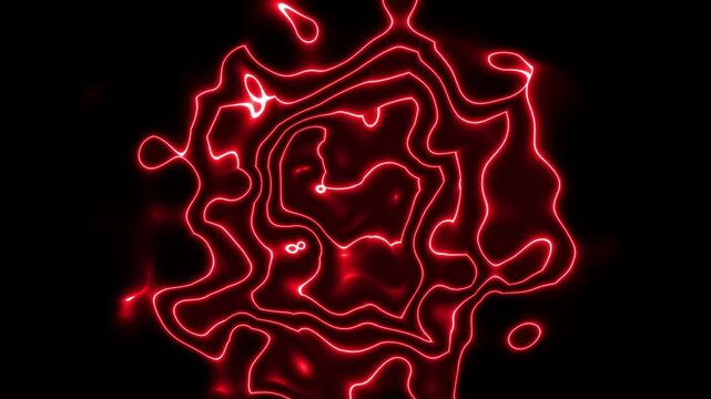 Wavy liquid neon lines pattern seamless animation