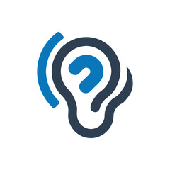 Listen Hearing Ear Vector Icon, Ear Hear Listen Vector Icon