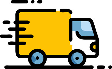 delivery, icon broken line