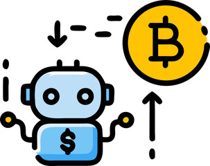 application, cryptocurrency, forex, binaryoptions, traders, auto trading bot, icon, logo, brand,