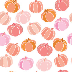 Seamless pattern with pampkins. Vector illustration
