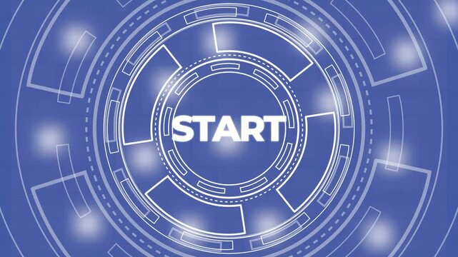 Animation of start text with Technology background.