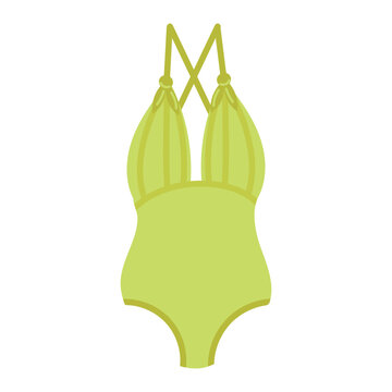 recommend clip art: Hand drawn one-piece swimsuit. Vector illustration of women's swimwear.