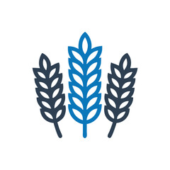 Wheat Icon, Grain Wheat Crops Vector Icon