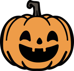 Flat design Halloween pumpkin