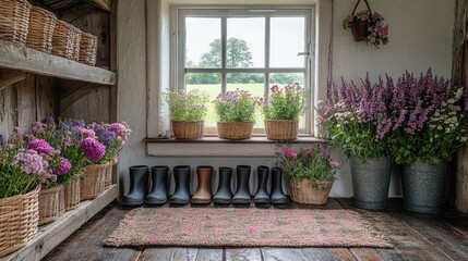 Fototapeta premium Country Cottage Garden Room