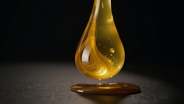 Gold-infused cannabis oil with viscous texture Golden Honey