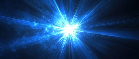 A vibrant blue burst of light, symbolizing energy and cosmic phenomena.