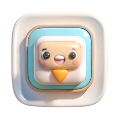 video call cute 3d illustration icon