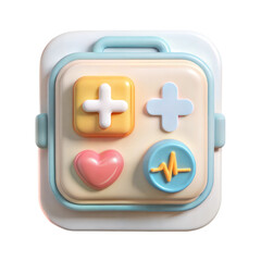 Fototapeta premium daily health cute 3d illustration icon