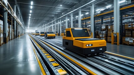 Automated warehouse system handling goods and managing inventory for delivery