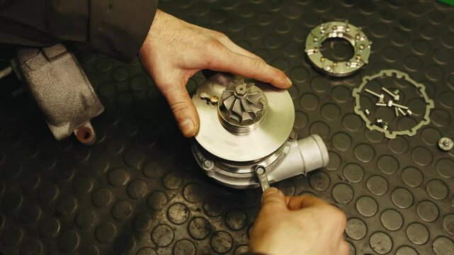 Testing and finishing setting an automobile turbine turbocharger
