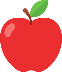 fresh red apple, icon