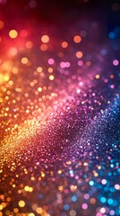 Festive sparkling glitter wallpaper with vibrant colors and shimmering texture background