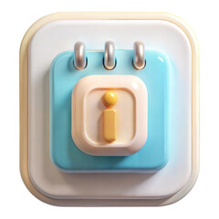 info cute 3d illustration icon