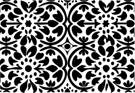 tooled leather seamless pattern floral, icon