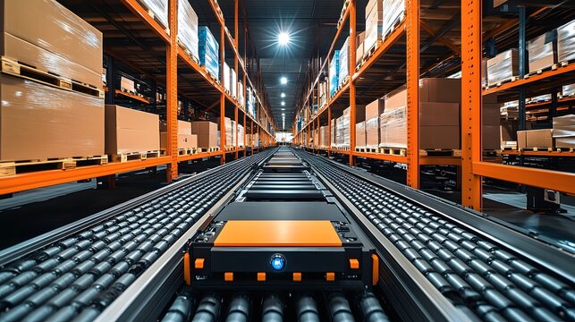 Automated parcel sorting system in a warehouse for efficient delivery management