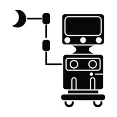 Medical equipment icon vector on white background