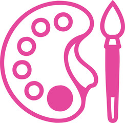 Obraz premium art brush, palette design, icon