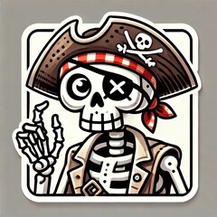Fototapeta premium Skeleton pirate 