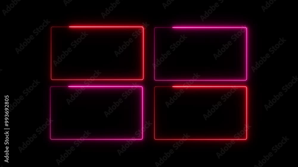Aufkleber loop abstract seamless background spectrum looped animation fluorescent ultraviolet light 4k glowing