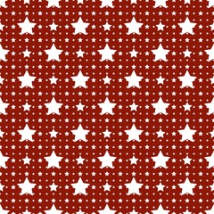 seamless pattern with stars red background