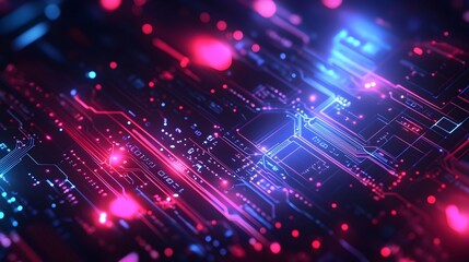 Obraz premium Secure Digital Landscape:Futuristic Cybertechnology Abstract with Lock and Data Protection