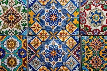 Vibrant Mediterranean Patterns Showcasing Tiles, Textures, and Colorful Designs for Artistic Inspiration